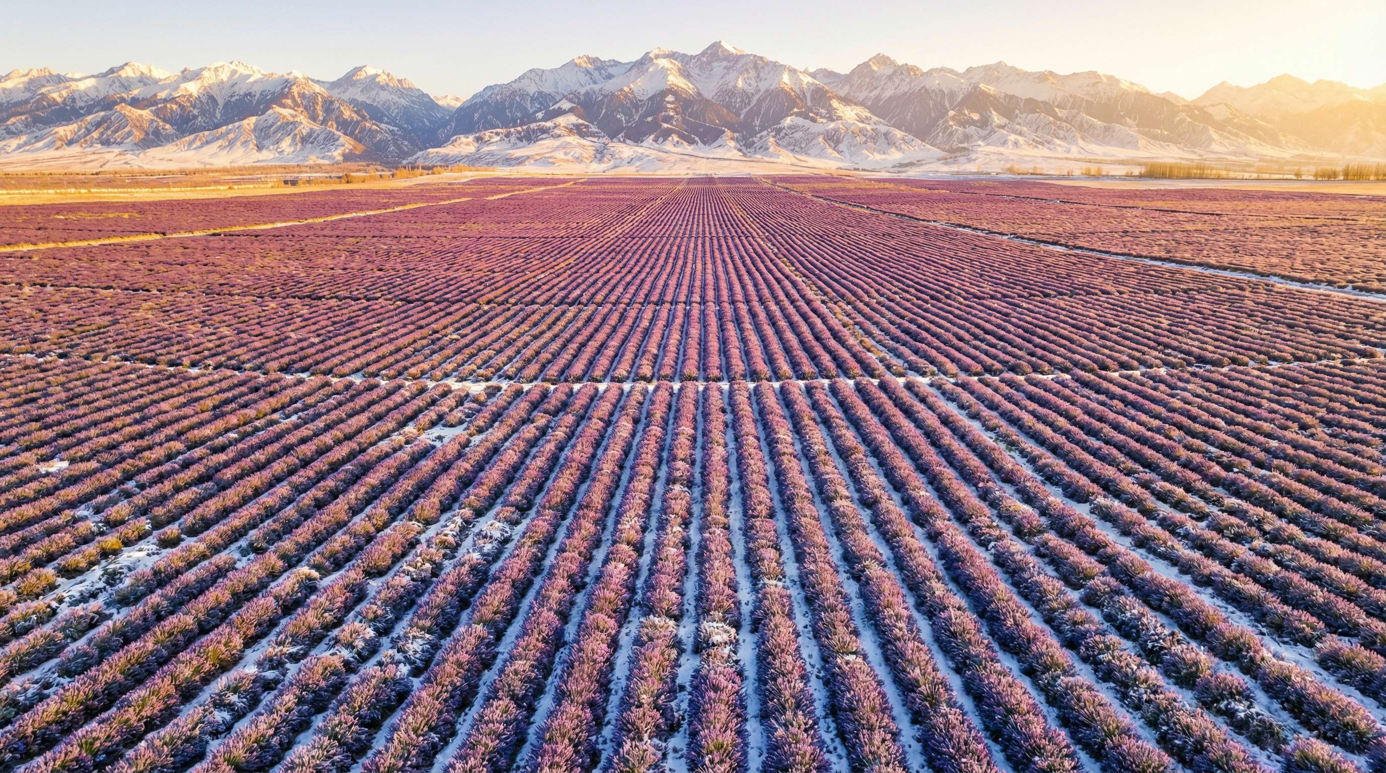 青柠视频薰衣草花海航拍植物视频